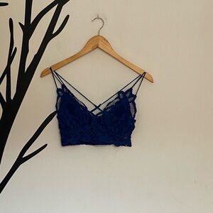 Free People Adella royal blue bralette